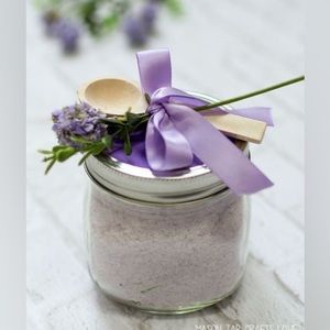 Lavender gift set: sugar scrubs, bath salts, w essential oils, custom possible